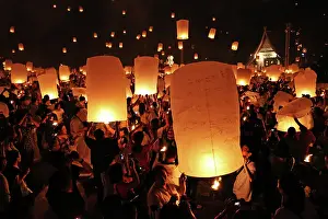 Peng: Sky Lanterns at Yi Peng, Loy Krathong Ceremony, Chiang Mai