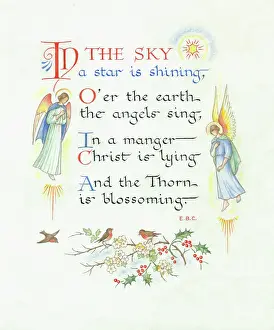 Bertha: In The Sky a star is shining - with Angels, Star and robins