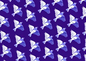 Tess Hines Designs: Skylark in flight repeating pattern