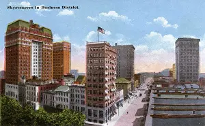 Businesses: Skyscrapers in business district, Memphis, Tennessee, USA
