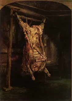 Upside: Slaughtered Ox, by Rembrandt