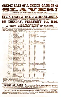 Abolitionism: Slave Auction Notice