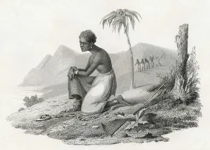 Shackles: Slave in chains in the West Indies