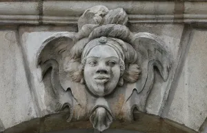 Negress: Slave face, Place de la Bourse, Bordeaux, Aquitaine, France