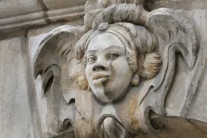 Negress: Slave face, Place de la Bourse, Bordeaux, Aquitaine, France
