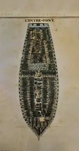 Gruel: Slave ship plan, Musee d'histoire de Nantes, Nantes, France