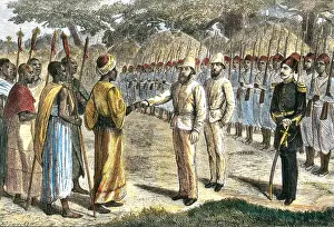 Anti Slavery: Slave Trader Surrenders to Baker, 1869