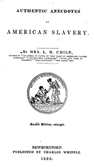 Safest: Slavery. An abolitionist book. The title ?