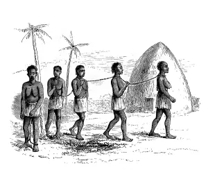 Shackles: Slavery in central Africa: fettering of slaves