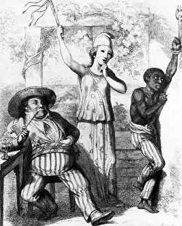 Lash: slavery, USA, slave is being lashed under the