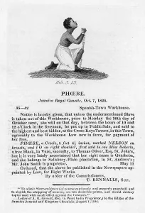 Phoebe: SLAVERY/WEST INDIES