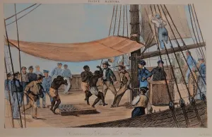 Slaver: Slaves on a slave ship, Musee d'Aquitaine, Bordeaux