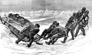 Nares: Sledge Hauling, British Arctic Expedition, 1875-1876