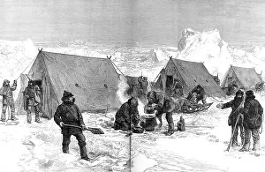 Nares: A Sledging Party Camping for the Night, British Arctic