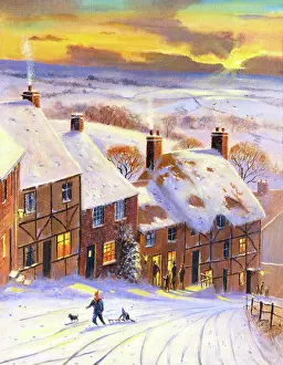 Sledging: Sledging in the village