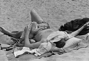 Abersoch: Sleeping on the beach, Abersoch, North Wales