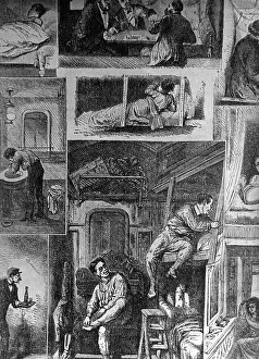 Compartment: Sleeping car scenes, around the 1850s