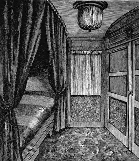 Compartment: Sleeping compartment on the Orient Express. Wood