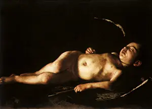 1608: Sleeping Cupid, by Caravaggio