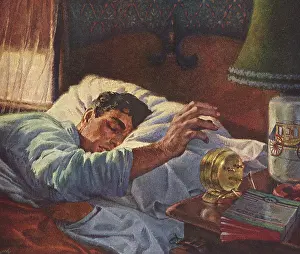 Repose: Sleeping Man reaches for Alarm Clock