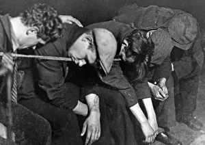 Need: Sleeping men in a shelter