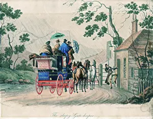 Comical: The Sleepy Gate-keeper, London to Bath Coach