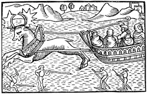 Elks: Sleigh drawn by an elk, 1555