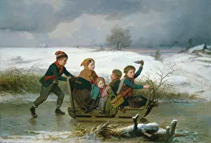 Lassalle: The Sleigh Ride ' five children on the ice