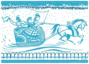 Forman: Sleigh Ride ? three children on a sleigh