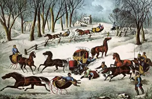 Sledding: Several Sleighs