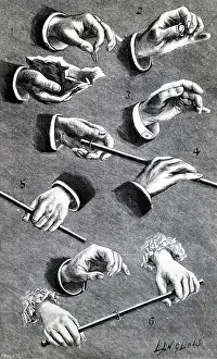 Trick: Sleight of hand. Method of vanishing a ring and