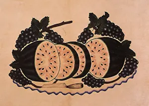 Bunches: Sliced Melon and Grapes