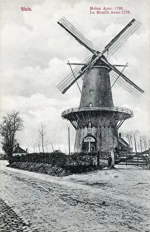 Sluis: Sluis Windmill, The Netherlands - 1739