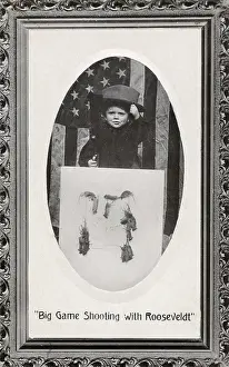 Bagged: Small boy and the dead mice he has shot - emulates Roosevelt