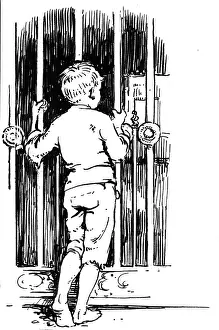 Lamplighter: A small boy looking through bars