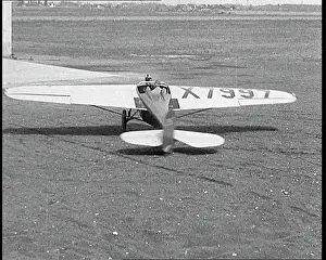 Taxiing: Small Plane Taxiing and Taking Off