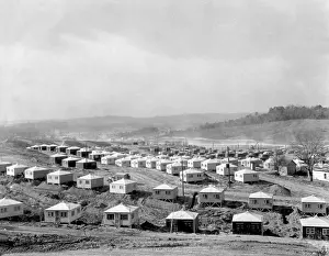Conformity: Small and simple homes under construction in Oak