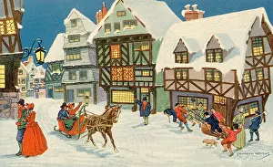 Conversing: Small Winter Town