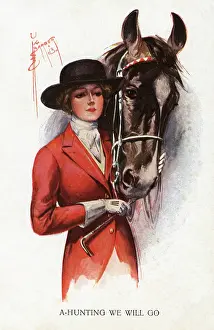 Equestrianism: A smart lady rider with her mount