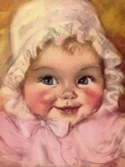 Cheeks: Smiling Baby in Bonnet