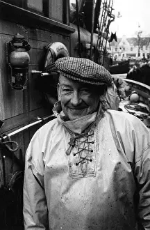 Souwester: A smiling fisherman