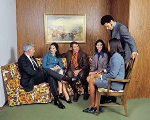 Saleswomen: Six Smiling Professional Business People Talking