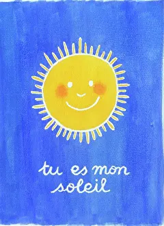 Soleil: A Smiling Sun with tu es mon soleil