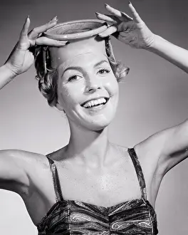 Deb001: Smiling Woman Looking at Camera Wearing Bathing