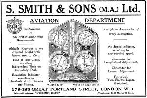 S.smith: Smiths Aircraft Instruments 1917 Advertisement