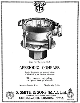 S.smith: Smiths Aircraft Instruments Aperiodic Compass 1925