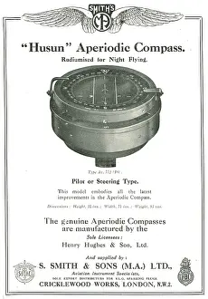 Husun: Smiths Husun Compass - Radiumised For Night Flying
