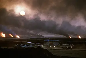 Vehi: The smoke from oil well fires forces Kuwait ?
