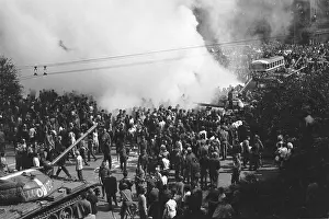 Ostrava: Smoke - tank - protest - Ostrava