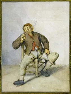 Ostade: The Smoker, by Adriaen van Ostade